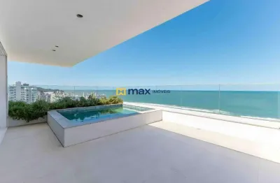 Cobertura alto padrão com linda vista para o mar à venda, 4 suítes, praia brava, itajaí