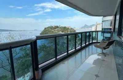 Apartamento com 4 dormitórios à venda, 236 m² por r$ 3.400.000,00 - boa viagem - niterói/rj