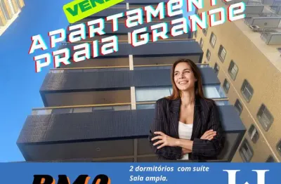 Apartamento para venda em praia grande, centro, 2 dormitórios, 2 suítes, 2 banheiros, 1 vaga