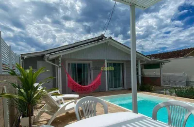 Casa com 4 dormitórios para alugar, 90 m² - praia do meio (ens brito) - palhoça/sc