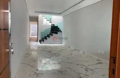 Sobrado novo com 3 suites, 2 vagas, portão automático,churrasqueira, sala e cozinha ampla