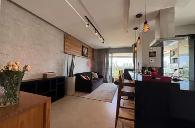 Apartamento com varanda gourmet, mobiliado, com 3 quartos, 2 suíte e 2 vagas.