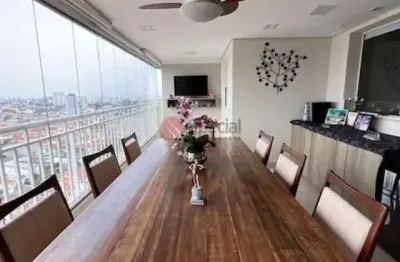 Apartamento no anália franco com 124 m², mobiliado, 3 quartos e 4 vagas com varanda gourmet.