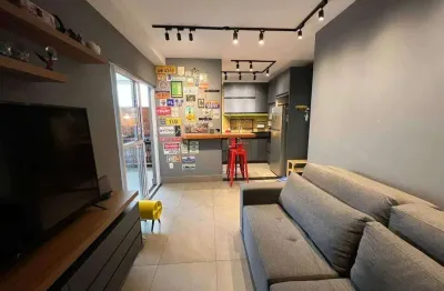 Apartamento mobiliado 1 quarto com varanda gourmet em Buritis, BH