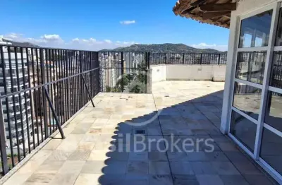 Cobertura duplex à venda com 205,00m² e 3 quartos em tijuca, rio de janeiro - rj
