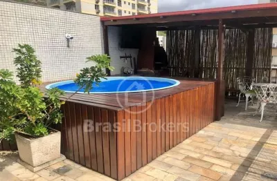 Cobertura duplex à venda com 186,00m² e 3 quartos em tijuca, rio de janeiro - rj