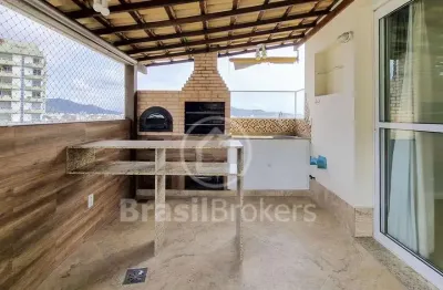 Cobertura duplex vista livre 4 quartos , piscina  e churrasqueira - tijuca
