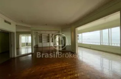 Apartamento frente ao mar em copacabana, av. atlântica, 353 m2, andar alto, 4 qts, port 24