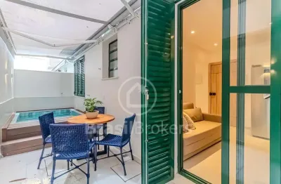 Apartamento tipo garden 1 quarto à venda no bairro peixoto - copacabana