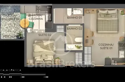 Apartamento com 2 quartos à venda na Rua Bambina, Botafogo, Rio de Janeiro