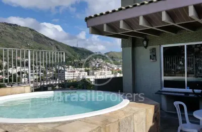 Cobertura duplex à venda com 245,00m² e 3 quartos em praça seca, rio de janeiro - rj