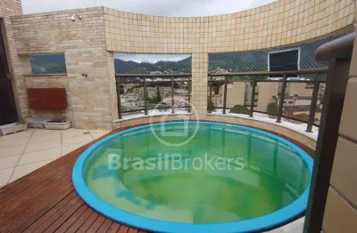 Cobertura duplex à venda com 167,00m² e 3 quartos em freguesia (jacarepaguá), rio de janeiro - rj
