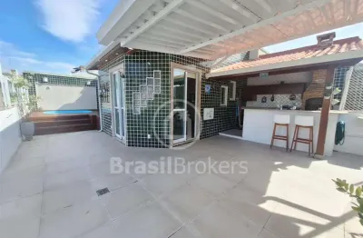 Freguesia, cobertura dúplex, 3 quartos, 3 banheiros e 2 vagas