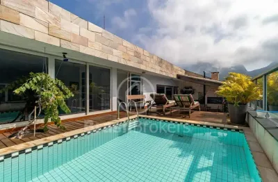 Cobertura triplex à venda com 450,00m² e 5 quartos em são conrado, rio de janeiro - rj