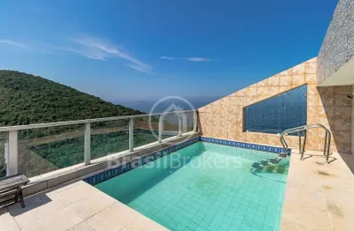 Cobertura duplex à venda com 398,00m² e 4 quartos em são conrado, rio de janeiro - rj