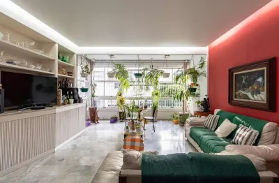 Apartamento à venda com 134,00m² e 3 quartos em leblon, rio de janeiro - rj
