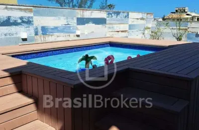 Cobertura duplex à venda com 219,00m² e 3 quartos em recreio dos bandeirantes, rio de janeiro - rj