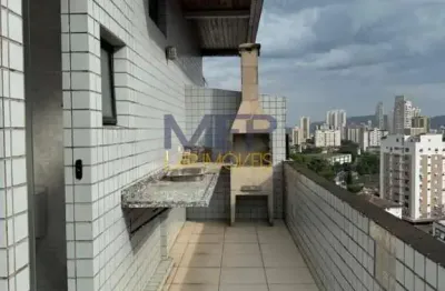 Cobertura para venda em santos, ponta da praia, 3 dormitórios, 3 suítes, 5 banheiros, 2 vagas