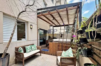 Apartamento garden para venda em santos, marapé, 2 dormitórios, 2 banheiros, 1 vaga