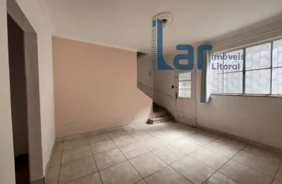 Casa / sobrado para venda em santos, vila mathias, 2 dormitórios, 2 banheiros