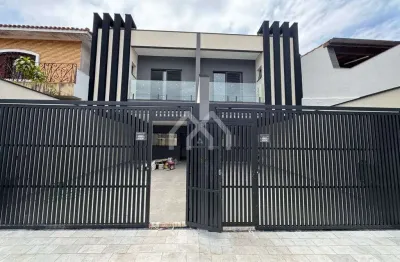 Sobrado novo 180m, 3 suítes, churrasqueira e 4 vagas bairro assunção