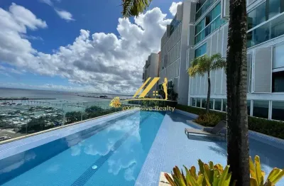 Cloc marina residence. apartamento quarto e sala, 59m2 finamente decorado e mobiliado. porteira fechada. 1 vaga de garagem.