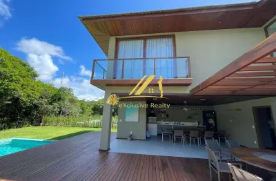 Casa com 7 suítes, porteira fechada, 480m2, piscina no praia bella - praia do forte! casa de luxo!