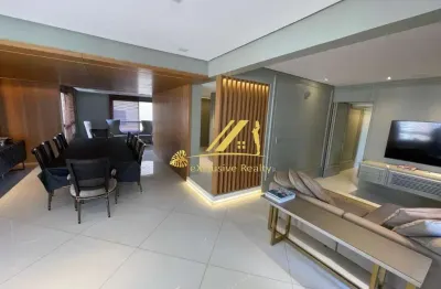 Apartamento com decoração e móveis de alto luxo (porteira fechada). condomínio palazzio castel roseto, 286m2. 3 suítes, a master com closet, 4 vagas