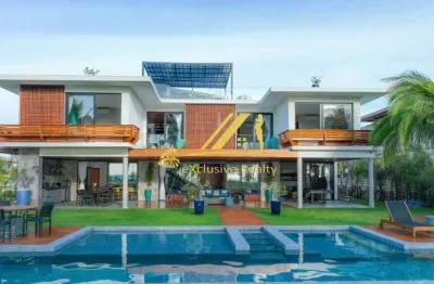 Mansão de alto luxo beira mar na praia do forte. super moderna e recém construída, possui 8 suítes espaçosas e uma infraestrutura completa. 800m2