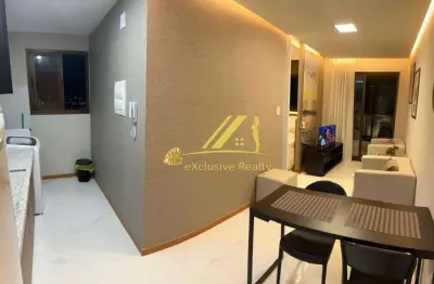 Smart convenções: quarto e sala com varanda mobiliado, 30m2, a 800m da praia, perto do centro de convenções. 1 vaga privativa. rooftop vista mar!