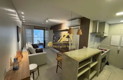 Apartamento quarto e sala com lavabo e varanda, mobiliado para aluguel. jazz graça, 60m2. andar alto, nascente. super charmoso e aconchegante. 1 vaga
