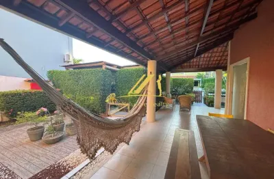 Casa duplex 4 suítes em buraquinho para aluguel! 205m2, varanda gourmet com churrasqueira, lavabo, depósito. condo c piscina quadra, no foz do joanes