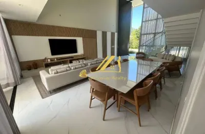 Casa no condomínio buscaville, em busca vida. 624m2, 4 suítes, com piscina, churrasqueira! bem decorada e mobiliada!condomínio com ótima infra de laz