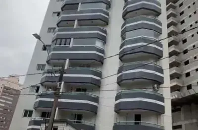 Apartamento em praia grande, aviação com 2 quartos, sacada, 1 vaga 62m²