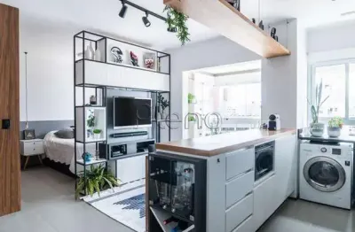 Apartamento à venda em campinas, bosque, com 1 quarto, com 45 m², setin midtown home