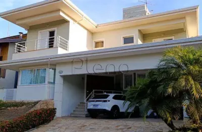 Sobrado à venda em valinhos, santa cruz, com 4 suítes, com 304 m², residencial terras do caribe