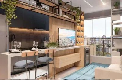 Flat à venda em campinas, parque rural fazenda santa cândida, com 1 suíte, com 35 m²