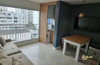 Apartamento com 1 dormitório para alugar, 38 m² por R$ 3.800/mês - Brooklin - São Paulo/SP