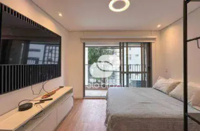 Apartamento com 1 dormitório para alugar, 26 m² por r$ 3.650,00/mês - campo belo - são paulo/sp