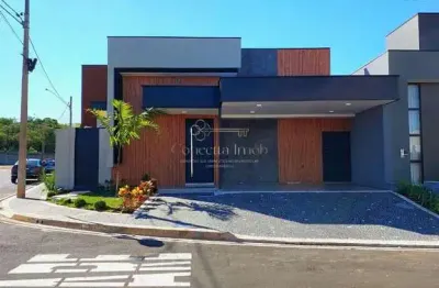 Casa térrea alto padrão no jardim santa mônica iii com piscina, spa e arquitetura moderna