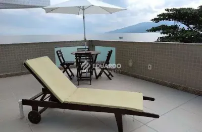 Cobertura duplex beira-mar  com 3 suítes , 249 m² privativos – morrinhos – bombi