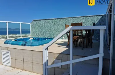 Excelente cobertura mobiliada 4 suítes à venda com vista mar, cabo frio/rj