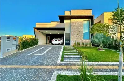 Casa térrea mobiliada, 3 suítes plenas,  no condomínio jardim veneza