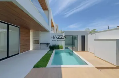 Vila blanca recreio: casa moderna com piscina, sauna e espaço gourmet