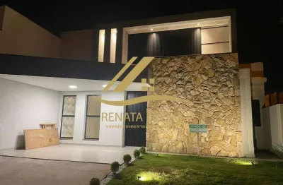Casa térrea com 3 quartos e área gourmet no cond. terras de são francisco