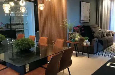 Apartamento no edifício paris no centro de tijucas com 62m² com área gourmet