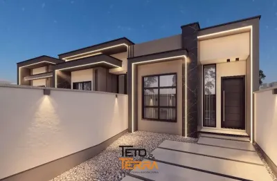 Casa no bairro joáia com 62m² em tijucas, 2 dormitórios, 1suíte, infra para ar