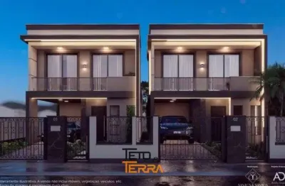 Sobrado no areias com 135m² em tijucas, 3 dormitórios, 2 suítes e área gourmet