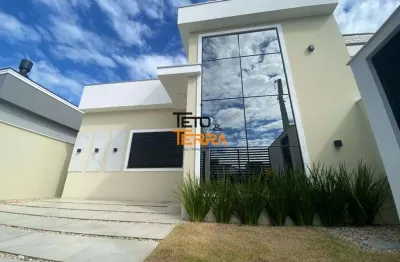 Casa á venda com 83m² no bosque da mata em tijucas, 3 dormitórios, área gourmet