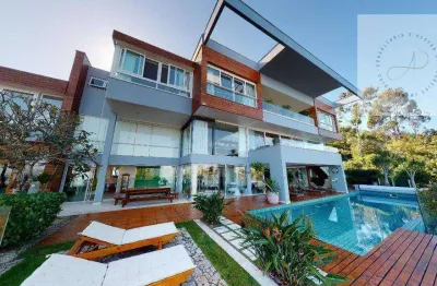 Casa com 6 dormitórios à venda, 1350 m² por r$ 18.000.000,00 - cacupé - florianópolis/sc